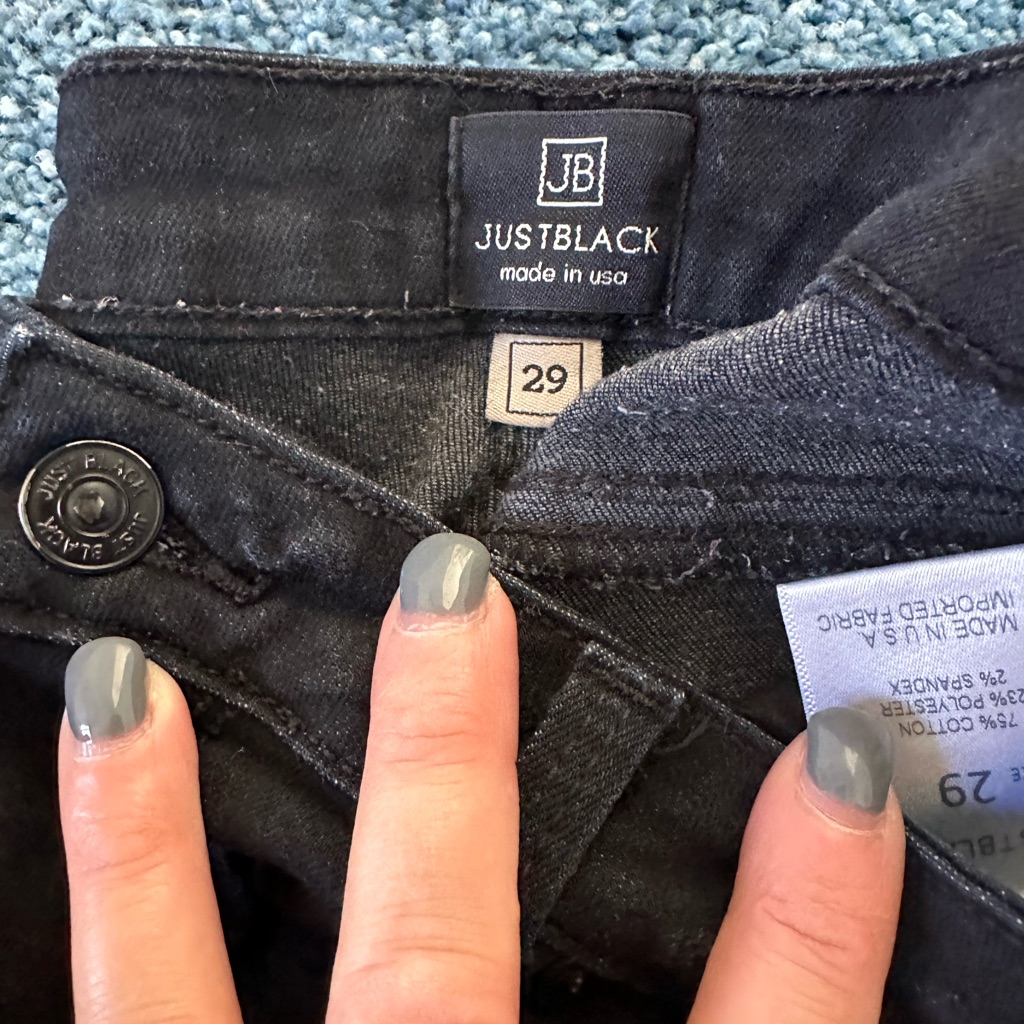 New Just Black Jeans In Black